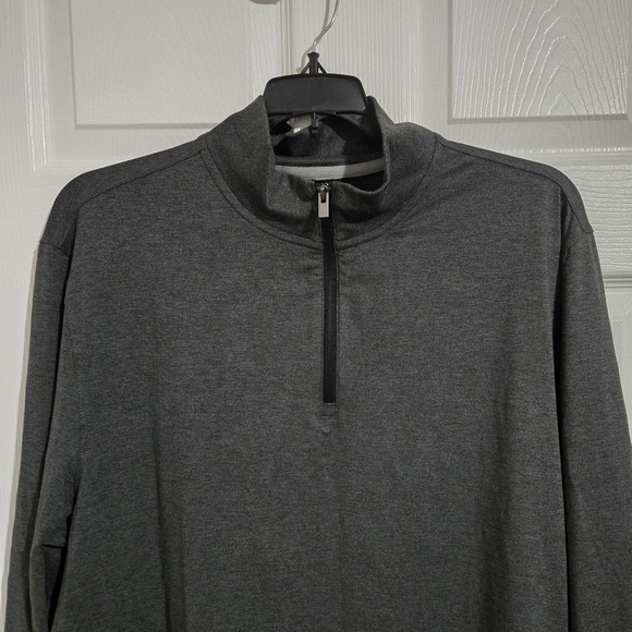 NWT Van Heusen Performance Athleisure Shirt Men's Size XL Dark Gray Zip-Up - Picture 2 of 12